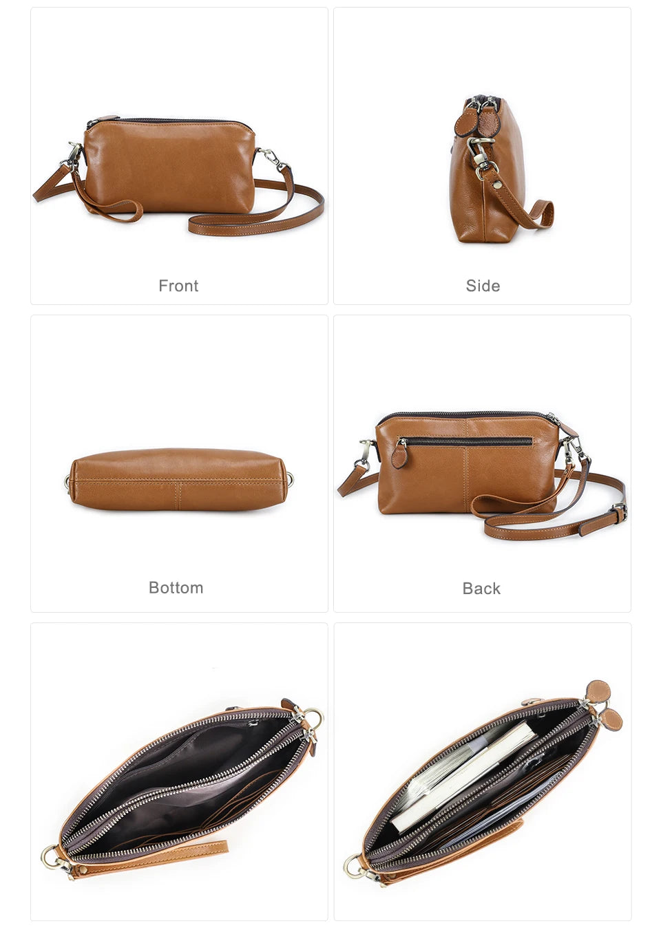 sac à main décontracté à bandoulière 100% cuir pour femme tendance.