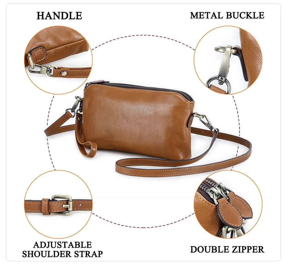 sac à main décontracté à bandoulière 100% cuir pour femme tendance.