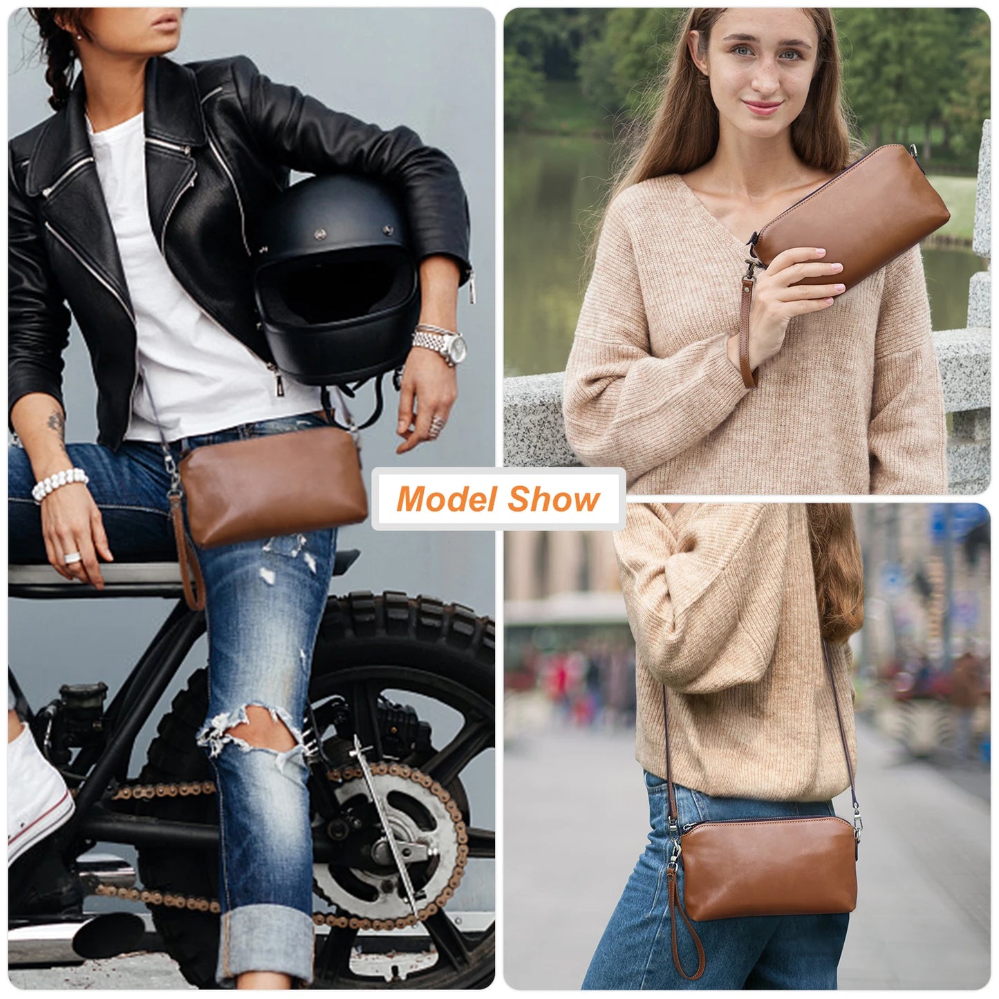 sac à main décontracté à bandoulière 100% cuir pour femme tendance.